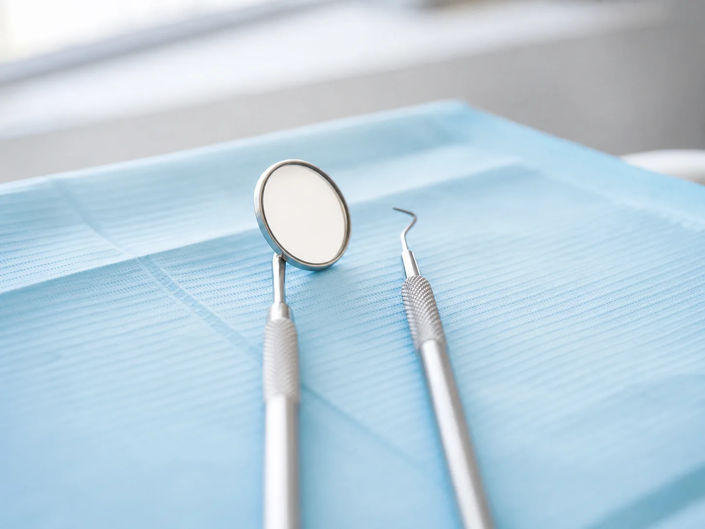 Sterile dental instruments prepared for treatment
